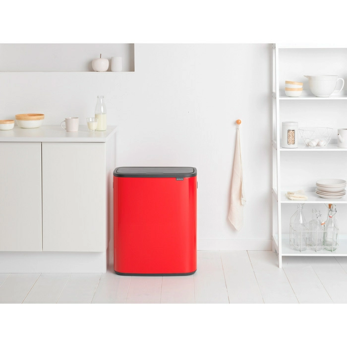 Мусорный бак Touch Bin Bo Brabantia, (2 х 30 л), Пламенно-красный от магазина Бери-Неси.ру