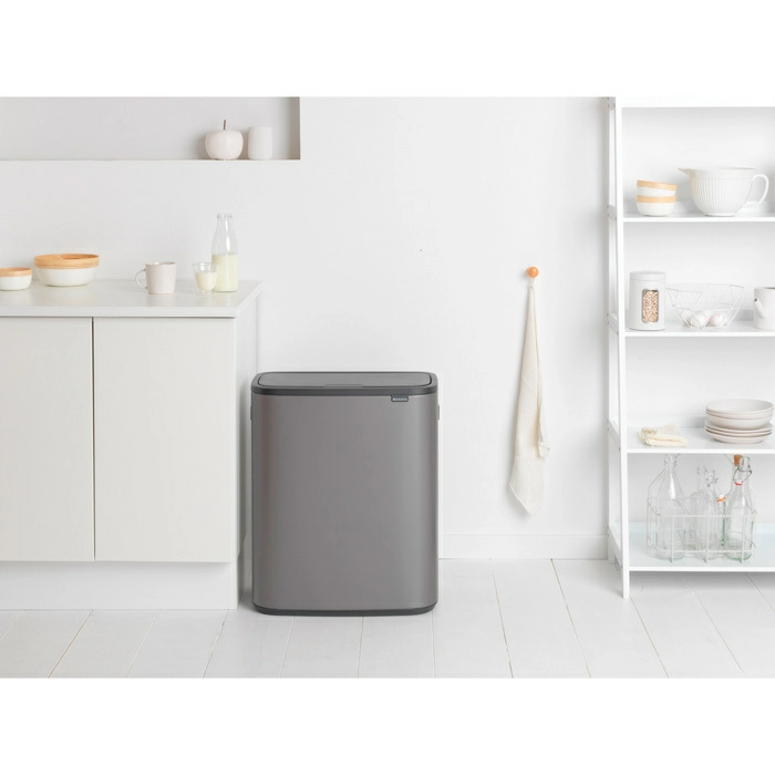 Мусорный бак Touch Bin Bo Brabantia, (60 л), Платиновый от магазина Бери-Неси.ру