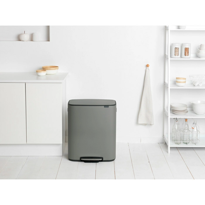 Мусорный бак Bo с педалью Brabantia, (2 x 30 л), Минерально-серый от магазина Бери-Неси.ру