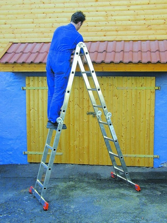 Универсальная шарнирная комбинированная лестница STABILO 2Х3+2Х6 KRAUSE от магазина Бери-Неси.ру