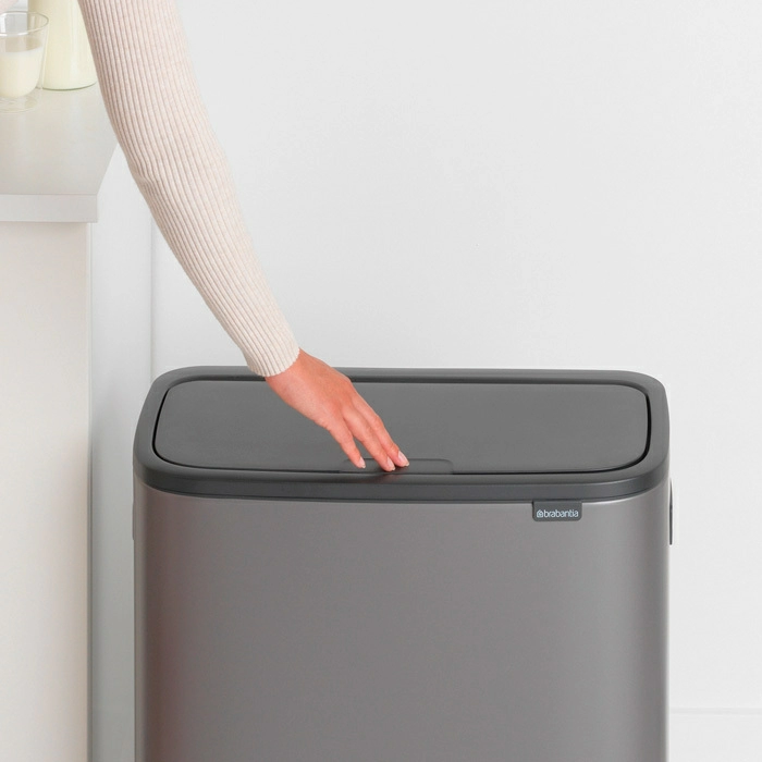 Мусорный бак Touch Bin Bo Brabantia, (60 л), Платиновый от магазина Бери-Неси.ру