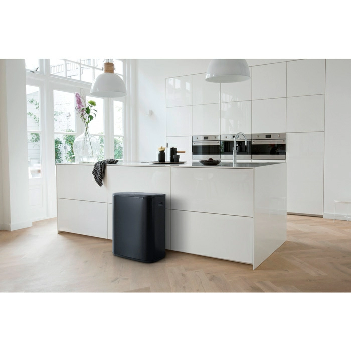 Мусорный бак Touch Bin Bo Brabantia, (2 х 30 л), Черный матовый от магазина Бери-Неси.ру