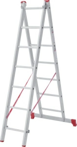 Лестница алюминиевая двухсекционная полупрофессиональная Новая Высота 2x7
