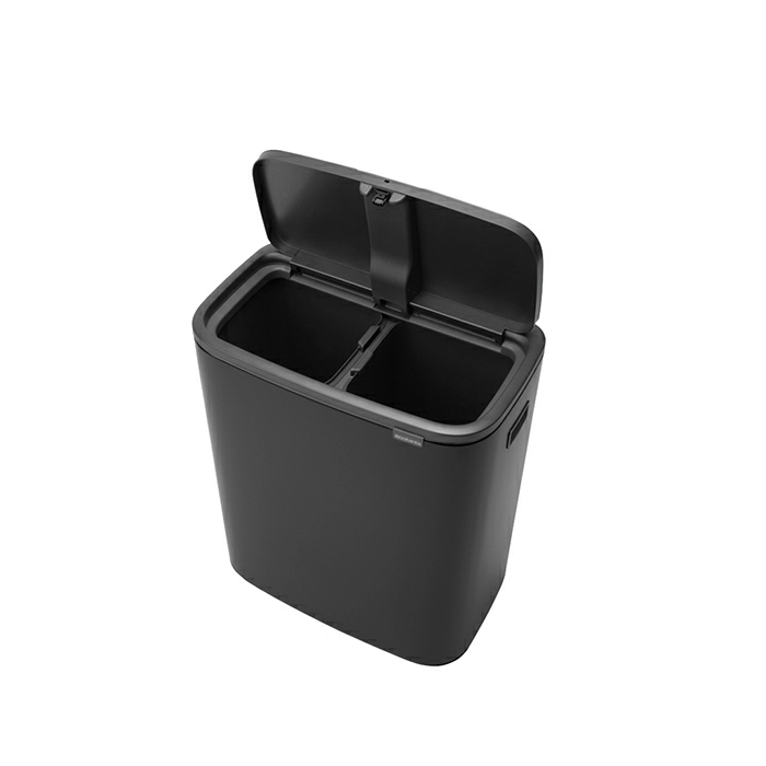 Мусорный бак Touch Bin Bo Brabantia, (2 х 30 л), Черный матовый от магазина Бери-Неси.ру