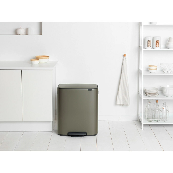 Мусорный бак Bo с педалью Brabantia, (2 x 30 л), Платиновый от магазина Бери-Неси.ру