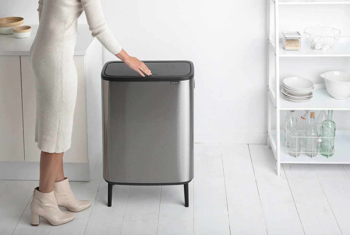 Мусорный бак Touch Bin Bo Hi Brabantia, (60 л), Стальной матовый (FPP) от магазина Бери-Неси.ру