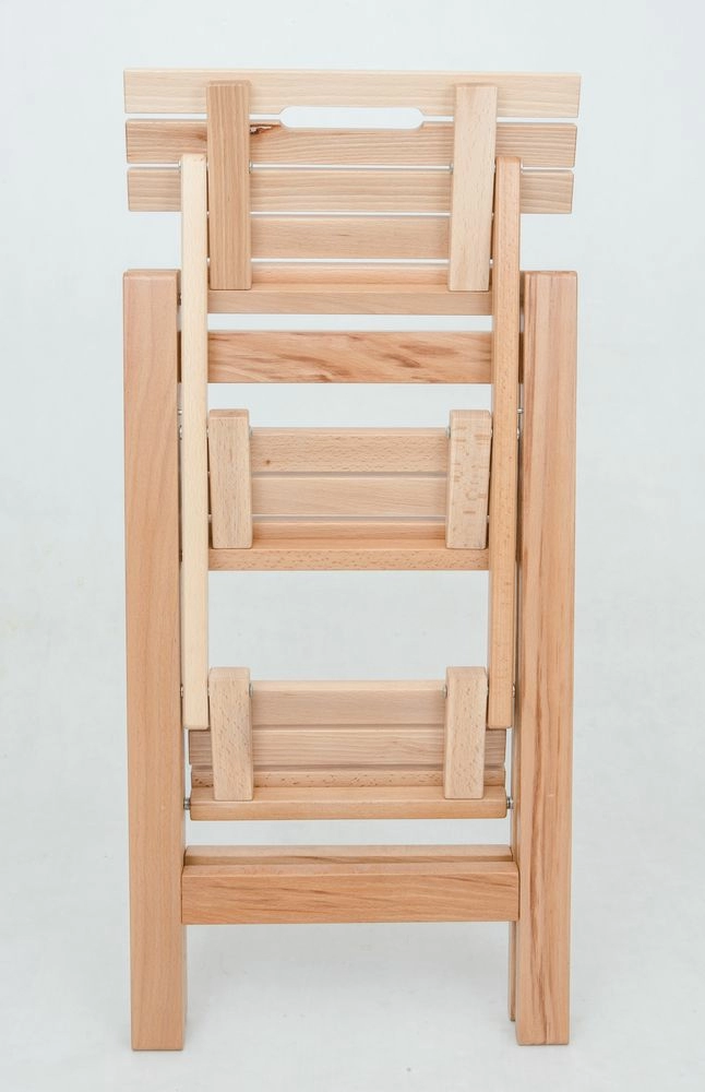 Стремянка-табурет деревянная с широкими ступенями Hoz-Block Микки 3 ступени Белая от магазина Бери-Неси.ру