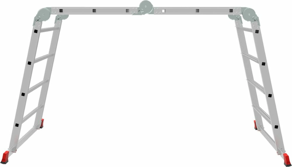 Профессиональная алюминиевая лестница-трансформер с развальцованными ступенями, ширина 800 мм NV3326 НОВАЯ ВЫСОТА 2Х3+2Х4 арт.3326234 от магазина Бери-Неси.ру