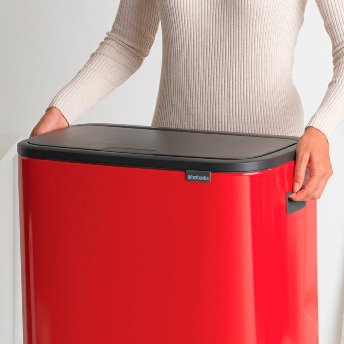 Мусорный бак Touch Bin Bo Brabantia, (2 х 30 л), Пламенно-красный от магазина Бери-Неси.ру