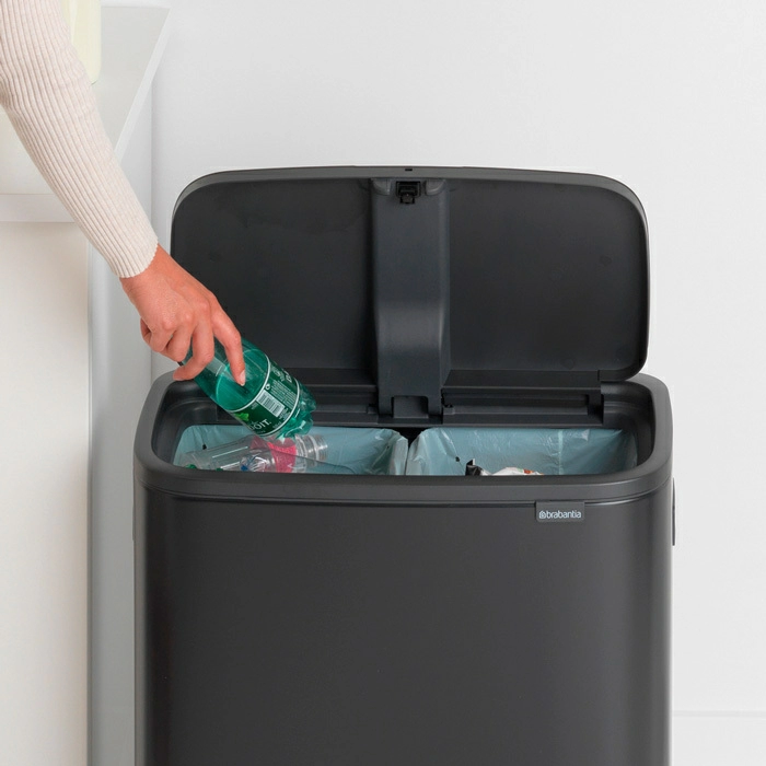 Мусорный бак Touch Bin Bo Brabantia, (2 х 30 л), Черный матовый от магазина Бери-Неси.ру