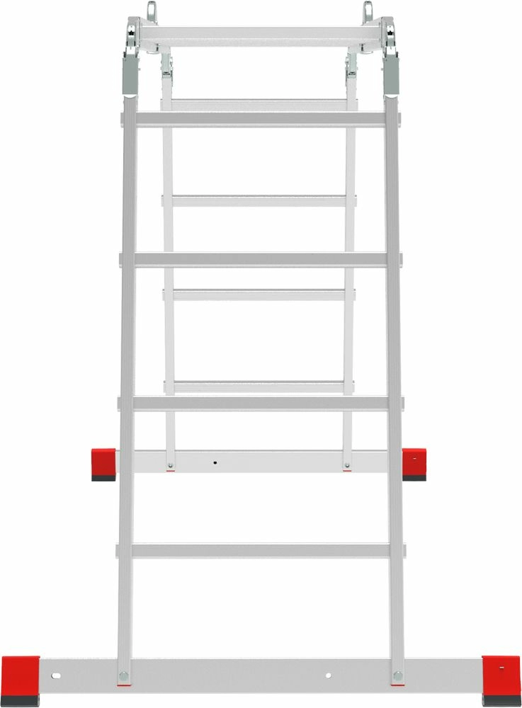 Алюминиевая четырехсекционная профессиональная лестница-трансформер 500 мм NV3321 НОВАЯ ВЫСОТА 2Х3+2Х4 арт.3321234 от магазина Бери-Неси.ру