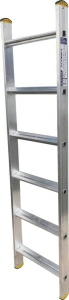 Лестница алюминиевая односекционная приставная с широкой ступенью Алюмет 1х6