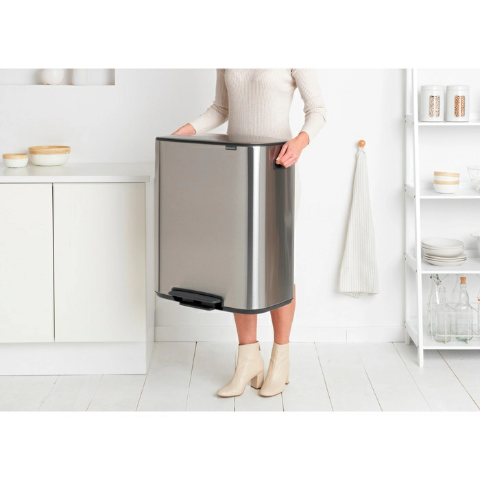 Мусорный бак Bo с педалью Brabantia, (2 x 30 л), Стальной матовый (FPP) от магазина Бери-Неси.ру