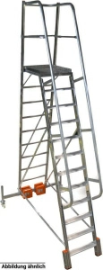 Односторонняя лестница с платформой KRAUSE VARIO KOMPAKT STABILO 10 ступеней