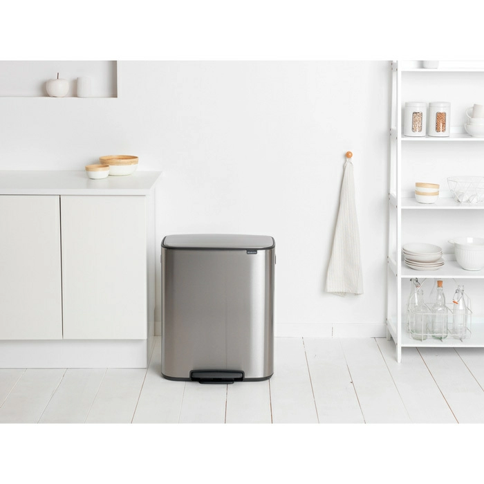 Мусорный бак Bo с педалью Brabantia, (2 x 30 л), Стальной матовый (FPP) от магазина Бери-Неси.ру