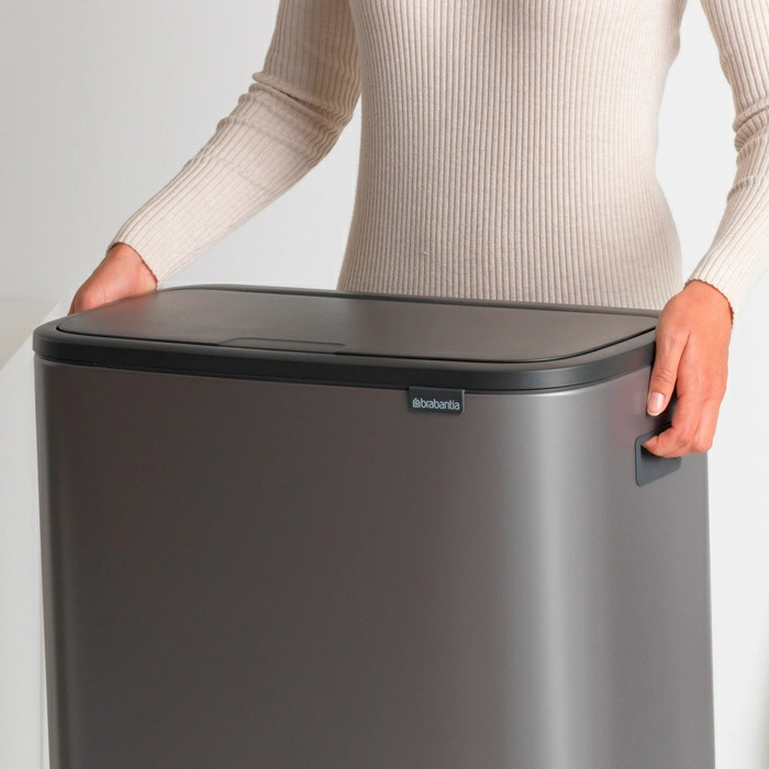 Мусорный бак Touch Bin Bo Brabantia, (2 х 30 л), Платиновый от магазина Бери-Неси.ру