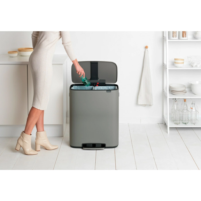 Мусорный бак Bo с педалью Brabantia, (2 x 30 л), Минерально-серый от магазина Бери-Неси.ру