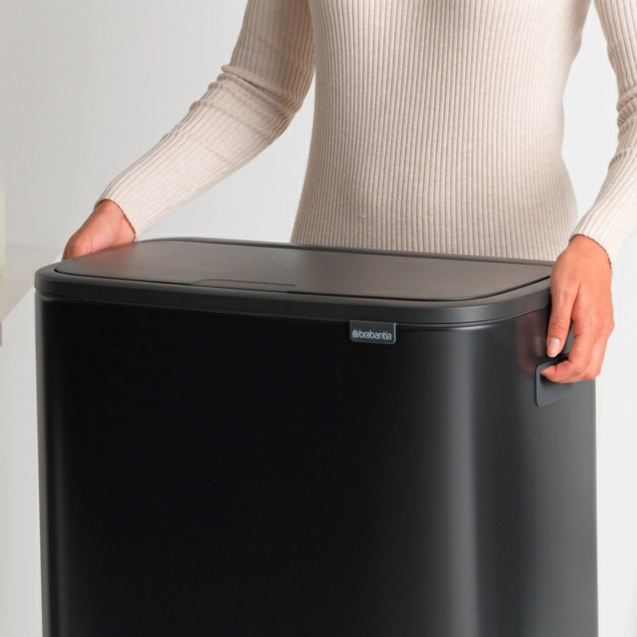 Мусорный бак Touch Bin Bo Brabantia, (2 х 30 л), Черный матовый от магазина Бери-Неси.ру