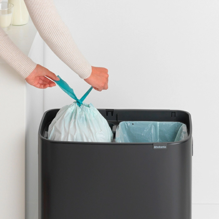 Мусорный бак Touch Bin Bo Brabantia, (2 х 30 л), Черный матовый от магазина Бери-Неси.ру