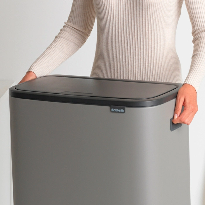 Мусорный бак Touch Bin Bo Brabantia, (2 х 30 л), Минерально-серый от магазина Бери-Неси.ру