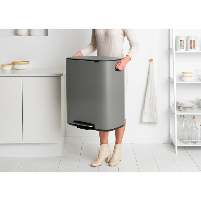 Мусорный бак Bo с педалью Brabantia, (2 x 30 л), Минерально-серый от магазина Бери-Неси.ру