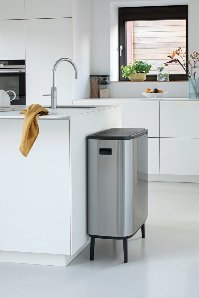 Мусорный бак Touch Bin Bo Hi Brabantia, (60 л), Стальной матовый (FPP) от магазина Бери-Неси.ру