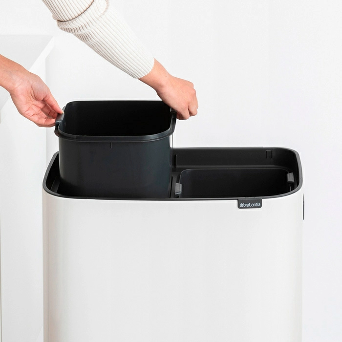 Мусорный бак Touch Bin Bo Hi Brabantia, (2 х 30 л), Белый от магазина Бери-Неси.ру