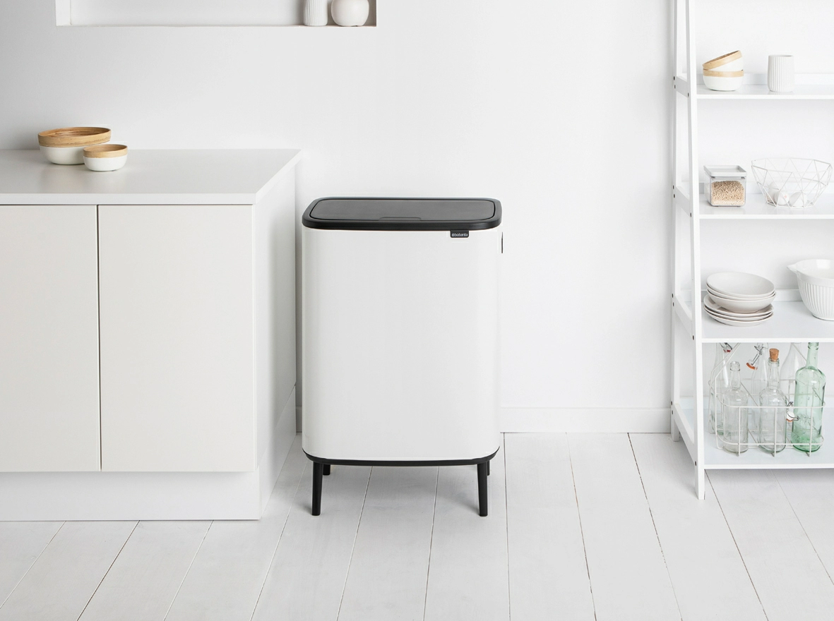 Мусорный бак Touch Bin Bo Hi Brabantia, (2 х 30 л), Белый от магазина Бери-Неси.ру