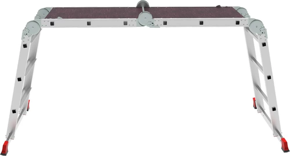 Профессиональная алюминиевая лестница-трансформер с развальцованными ступенями и помостом, ширина 500 мм NV3334 НОВАЯ ВЫСОТА 4Х3 арт.3334403 от магазина Бери-Неси.ру
