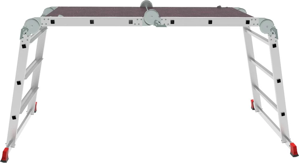 Профессиональная алюминиевая лестница-трансформер с развальцованными ступенями и помостом, ширина 800 мм NV3336 НОВАЯ ВЫСОТА арт.3336403 от магазина Бери-Неси.ру