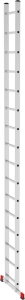 Лестница алюминиевая односекционная приставная полупрофессиональная Новая Высота 1х16 арт. 2210116