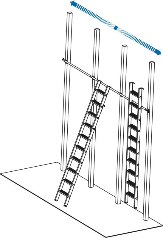 Лестница алюминиевая односекционная KRAUSE STABILO 10 ступ, две пары крюков от магазина Бери-Неси.ру