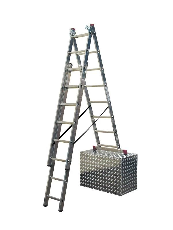 Лестница алюминиевая трехсекционая с допфункцией KRAUSE CORDA 3х8 арт.013385 от магазина Бери-Неси.ру