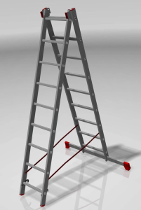 Лестница алюминиевая двухсекционная профессиональная Новая Высота 2x9 арт. 3220209