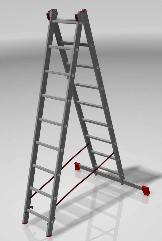 Лестница алюминиевая двухсекционная профессиональная Новая Высота 2x9 арт. 3220209 от магазина Бери-Неси.ру