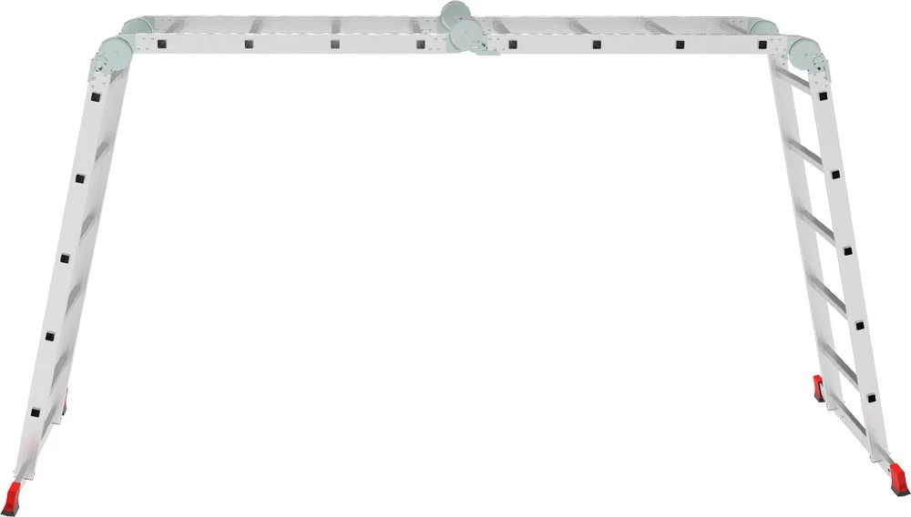 Алюминиевая четырехсекционная профессиональная лестница-трансформер 500 мм NV3321 НОВАЯ ВЫСОТА 2Х4+2Х5 от магазина Бери-Неси.ру