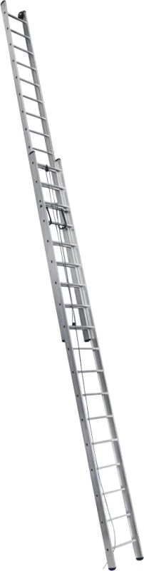 Алюминиевая двухсекционная профессиональная лестница 3225 выдвижная с тросом 2x25 от магазина Бери-Неси.ру