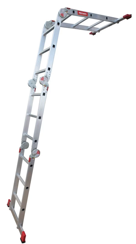 Профессиональная алюминиевая лестница-трансформер с помостом, ширина 400 мм NV3330 НОВАЯ ВЫСОТА 4Х3 арт.3330403 от магазина Бери-Неси.ру