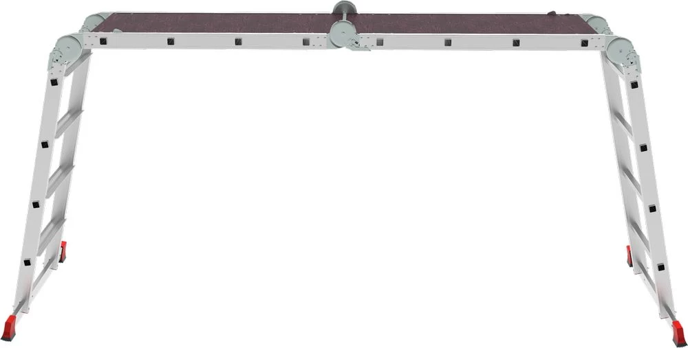 Профессиональная алюминиевая лестница-трансформер с развальцованными ступенями и помостом, ширина 650 мм NV3335 НОВАЯ ВЫСОТА 4Х4 арт.3335404 от магазина Бери-Неси.ру