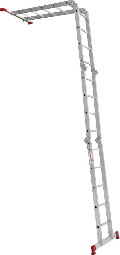 Алюминиевая четырехсекционная лестница-трансформер 340 мм NV2320 НОВАЯ ВЫСОТА 2Х4+2Х5 от магазина Бери-Неси.ру