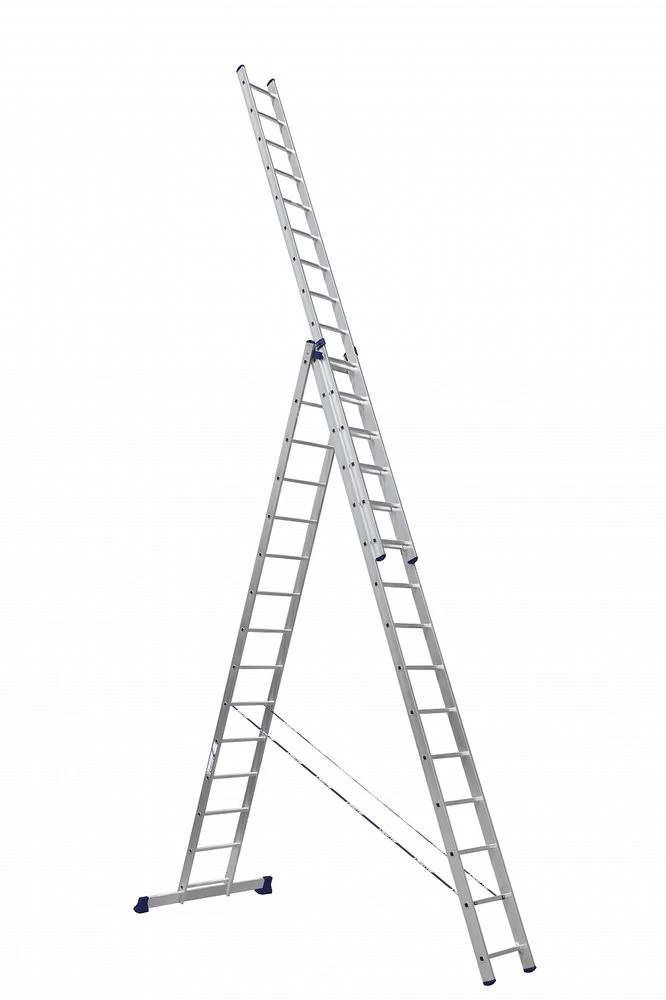 Лестница алюминиевая трехсекционная полупрофессиональная Алюмет 3x15 от магазина Бери-Неси.ру