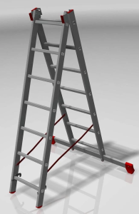 Лестница алюминиевая двухсекционная профессиональная Новая Высота 2x7 арт. 3220207