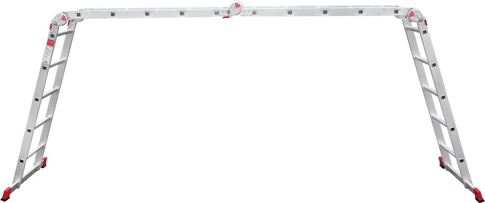 Алюминиевая четырехсекционная профессиональная лестница-трансформер 400 мм NV3320 НОВАЯ ВЫСОТА 4Х6 от магазина Бери-Неси.ру