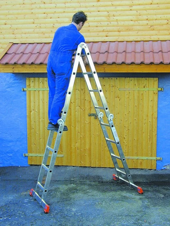 Универсальная алюминиевая шарнирная лестница-трансформер MultiMatic 4Х4 KRAUSE от магазина Бери-Неси.ру
