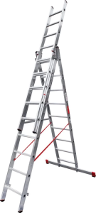 Лестница алюминиевая трехсекционная профессиональная Новая Высота 3x9