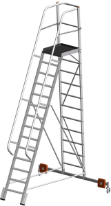 Односторонняя лестница с платформой KRAUSE VARIO KOMPAKT STABILO 14 ступеней