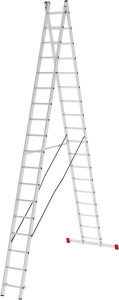 Лестница алюминиевая двухсекционная полупрофессиональная Новая Высота 2x18