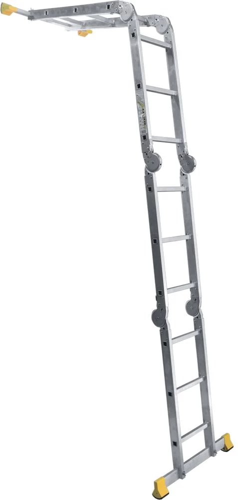 Алюминиевая профессиональная четырехсекционная шарнирная лестница трансформер T433 АЛЮМЕТ от магазина Бери-Неси.ру