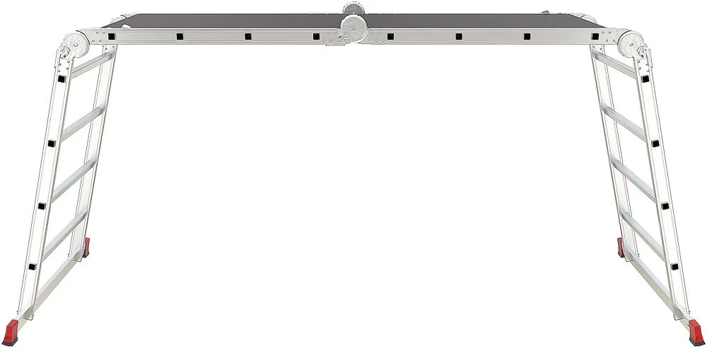 Профессиональная алюминиевая лестница-трансформер с помостом, ширина 800 мм NV3333 НОВАЯ ВЫСОТА 4Х4 от магазина Бери-Неси.ру