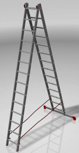 Лестница алюминиевая двухсекционная профессиональная Новая Высота 2x14